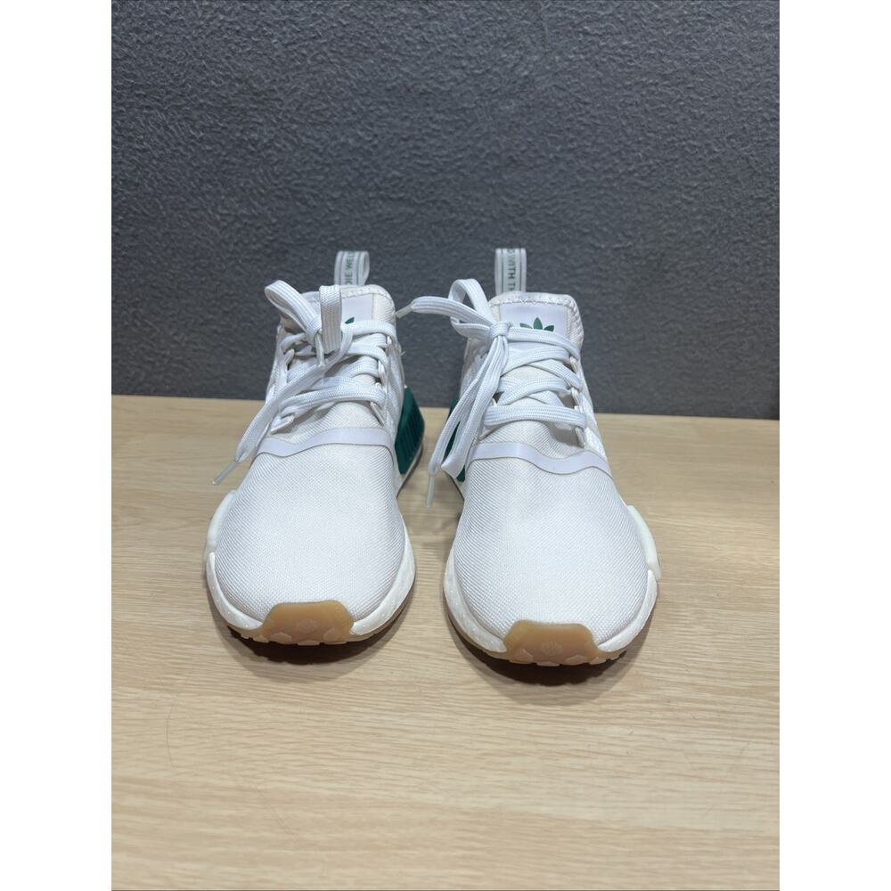 Adidas NMD_R1 White/Green Sneakers Womens Size 6 - Picture 4 of 13